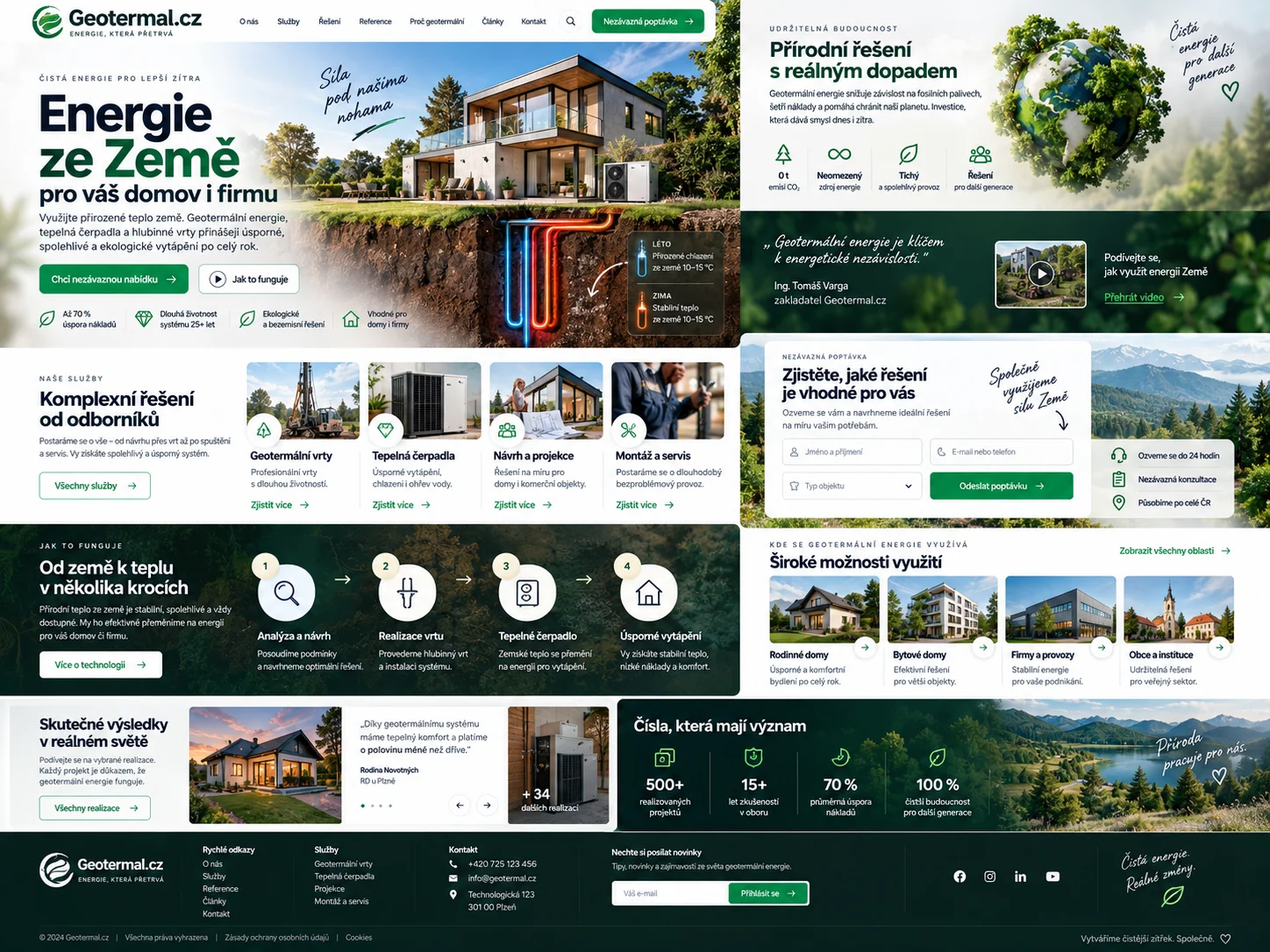 Návrh webu Geotermal.cz pro kompletní geotermální projekty a odborné poradenství